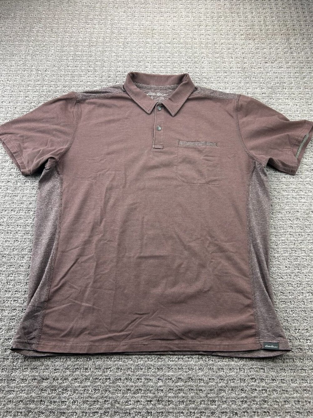 Eddie Bauer Freedry Golf Shirt Men Large L Mesh Breathable Activewear Golfing